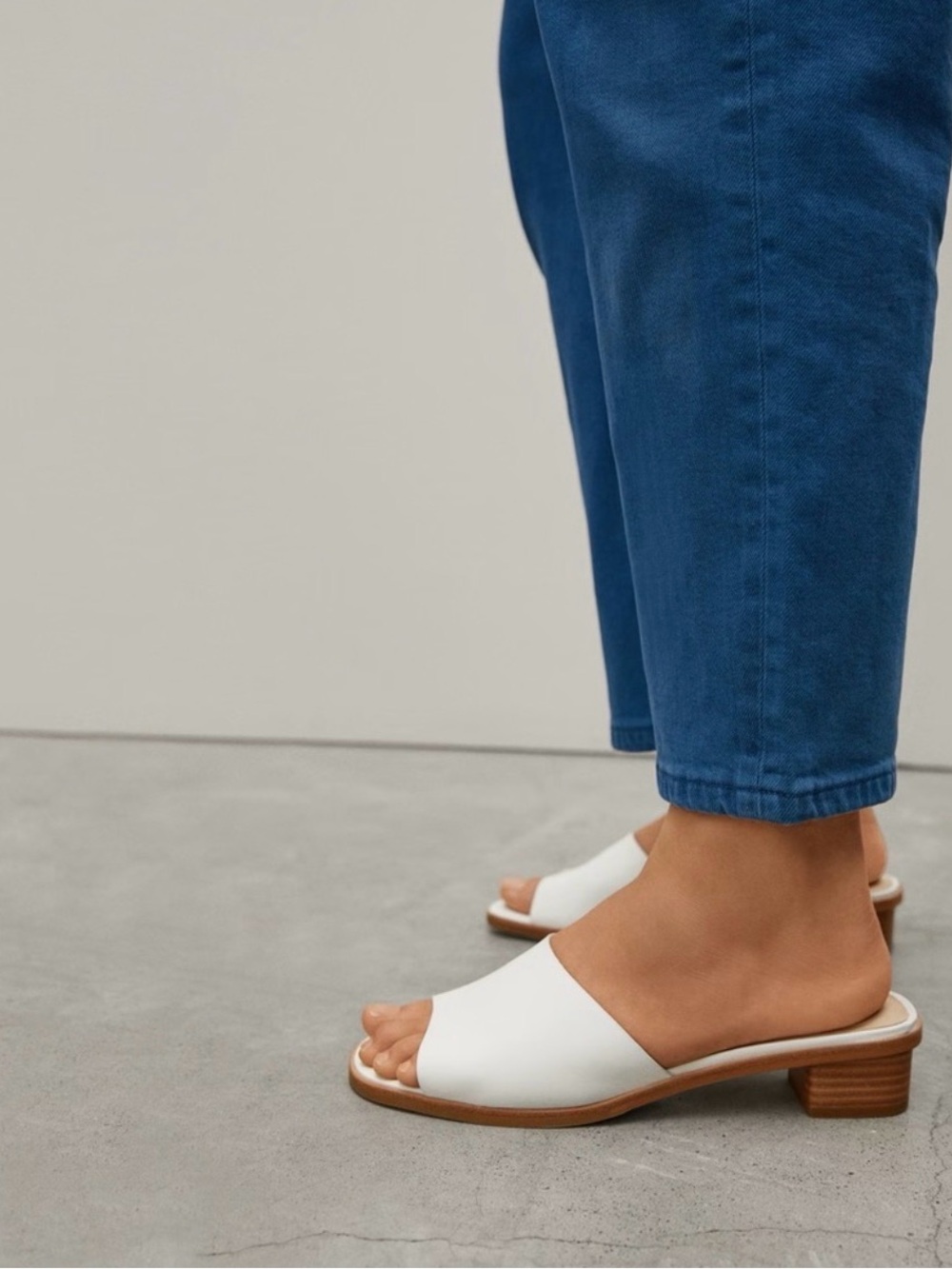 Everlane The City Sandal in White Block Heel Sz 8.5 - Picture 3 of 10
